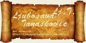 Ljubosava Tanasković vizit kartica